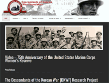 Tablet Screenshot of descendantsofkoreanwar.org